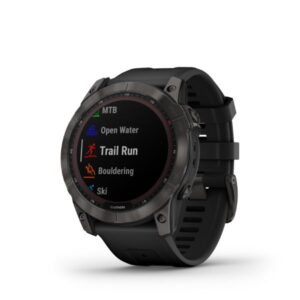 Garmin fenix 7X Sapphire Solar Titanium Carbon Gray DLC with Black - Image 6