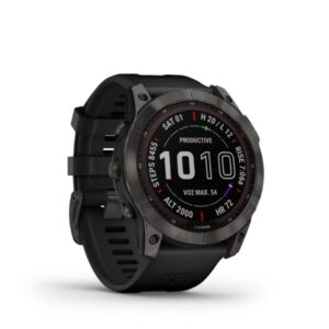 Garmin fenix 7X Sapphire Solar Titanium Carbon Gray DLC with Black - Image 8