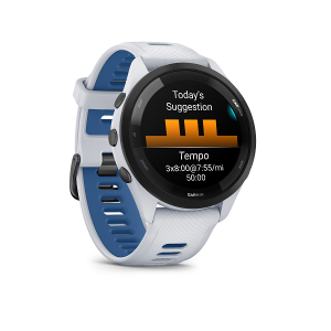 Forerunner 265 Whitestone with Tidal Blue - Image 3