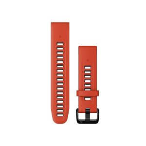 QuickFit 20 Silicone Band Flame Red with Graphite