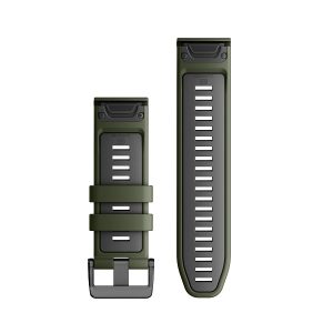 QuickFit 26 Silicone Band Moss with Graphite