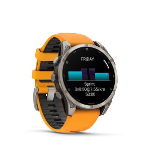Garmin fenix 8 47mm AMOLED Sapphire Titanium with Spark Orange and Graphite - Image 3