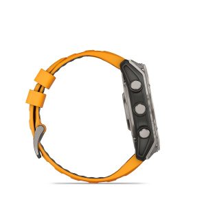 Garmin fenix 8 51mm AMOLED Sapphire Titanium with Spark Orange and Graphite - Image 5