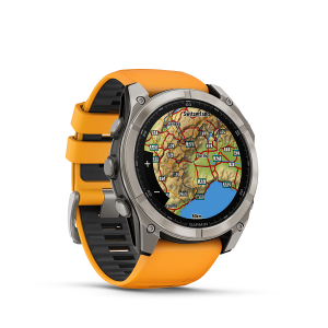 Garmin fenix 8 51mm AMOLED Sapphire Titanium with Spark Orange and Graphite - Image 3