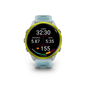 Forerunner® 570 47mm Amp Yellow Aluminum with Translucent Whitestone and Turquoise