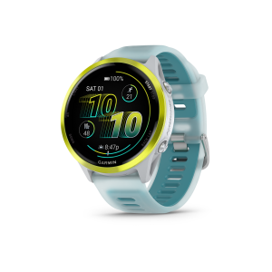 Forerunner® 570 47mm Amp Yellow Aluminum with Translucent Whitestone and Turquoise