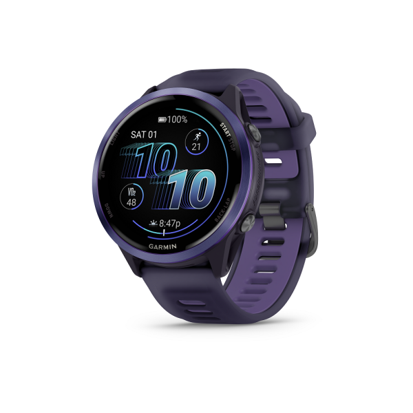 Forerunner® 570 47mm Indigo Aluminum with Translucent Imperial Purple and Indigo