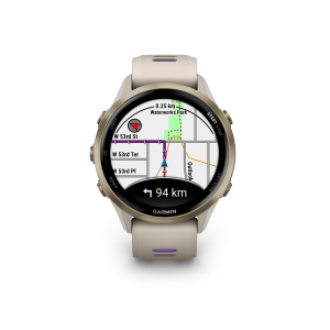 Forerunner® 970 Soft Gold Titanium with French Gray and Translucent Indigo