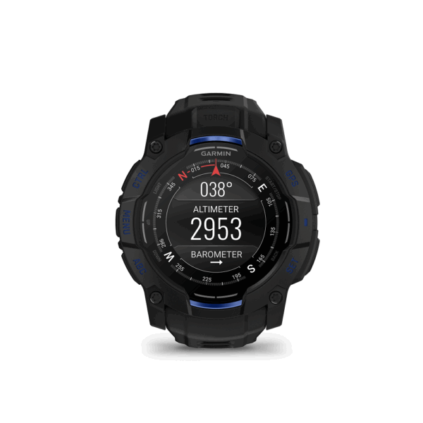 Instinct® 3 AMOLED 50mm Black with Black and Blue Limited Edition