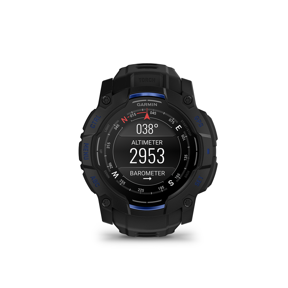 Instinct® 3 AMOLED 50mm Black with Black and Blue Limited Edition