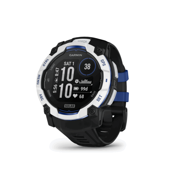 Instinct® 3 Solar 50mm Whitestone with Black and Blue Limited Edition