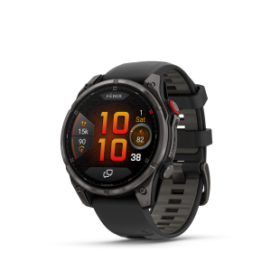 fēnix® 8 Pro 47mm AMOLED Sapphire Titanium Carbon Gray DLC with Black and Pebble Gray