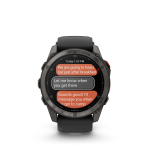 fēnix® 8 Pro 51mm AMOLED Sapphire Titanium Carbon Gray DLC with Black and Pebble Gray