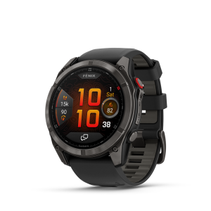 fēnix® 8 Pro 51mm AMOLED Sapphire Titanium Carbon Gray DLC with Black and Pebble Gray