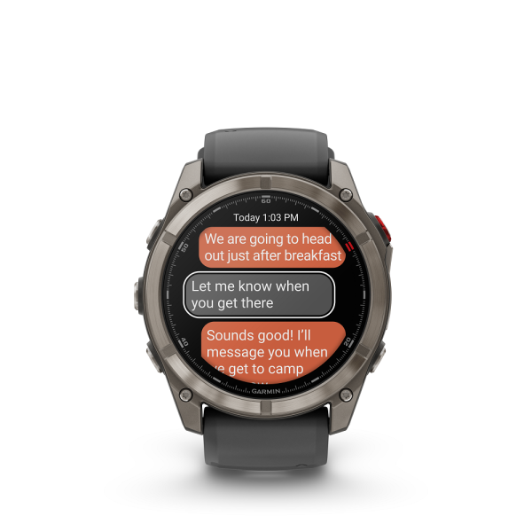 fēnix® 8 Pro 51mm AMOLED Sapphire Titanium with Graphite and Black