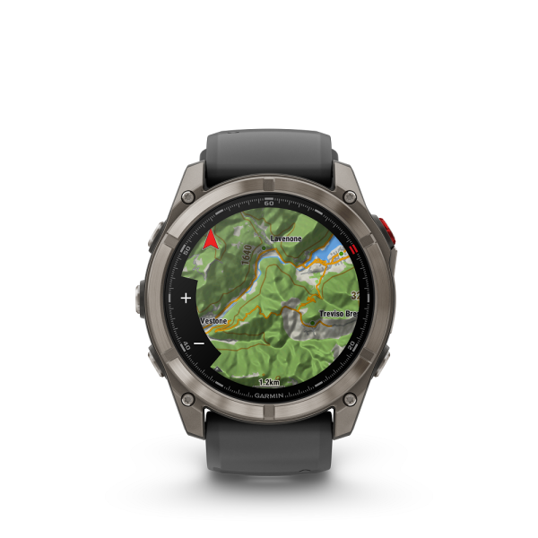 fēnix® 8 Pro 51mm AMOLED Sapphire Titanium with Graphite and Black