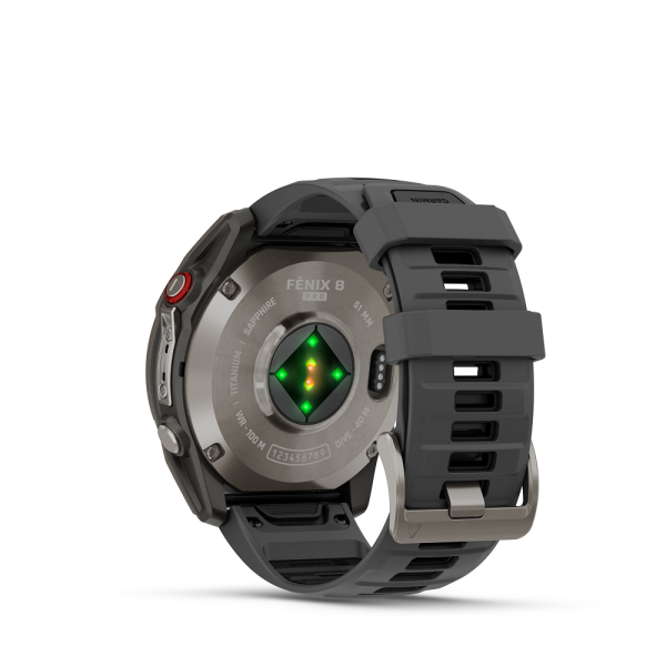 fēnix® 8 Pro 51mm AMOLED Sapphire Titanium with Graphite and Black