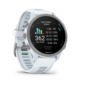 Forerunner® 170  Whitestone with Cloud Blue - Image 5