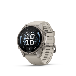 fēnix® 9 43mm AMOLED Sapphire Titanium with Fog Gray