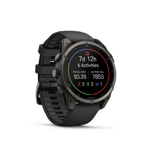 fēnix® 9 47mm AMOLED Sapphire Carbon Gray DLC Titanium with Black - Image 5