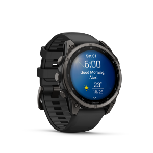 fēnix® 9 47mm AMOLED Sapphire Carbon Gray DLC Titanium with Black - Image 4