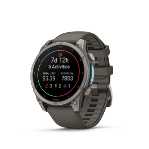 fēnix® 9 47mm AMOLED Sapphire Titanium with Pebble Gray