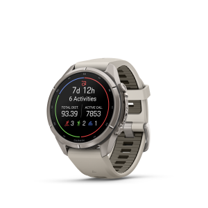 fēnix® 9 Pro 43mm AMOLED Sapphire Titanium with Fog Gray and Dark Sandstone