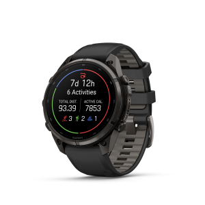 fēnix® 9 Pro 47mm AMOLED Sapphire Carbon Gray DLC Titanium with Black and Pebble Gray