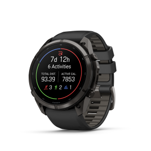 fēnix® 9 Pro 51mm AMOLED Sapphire Carbon Gray DLC Titanium with Black and Pebble Gray